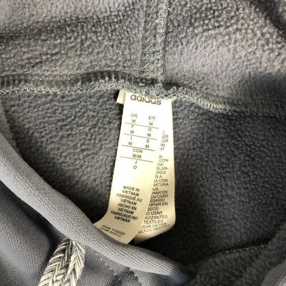 Adidas Men's Hoodie Grey Athletic Pull Over Sweatshirt‎ Size Medium E17 - Picture 6 of 6